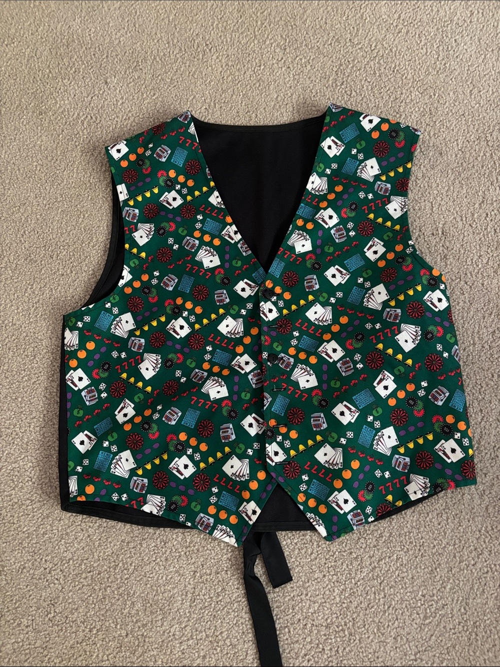 Flavor Wear Casino themed vest size XL